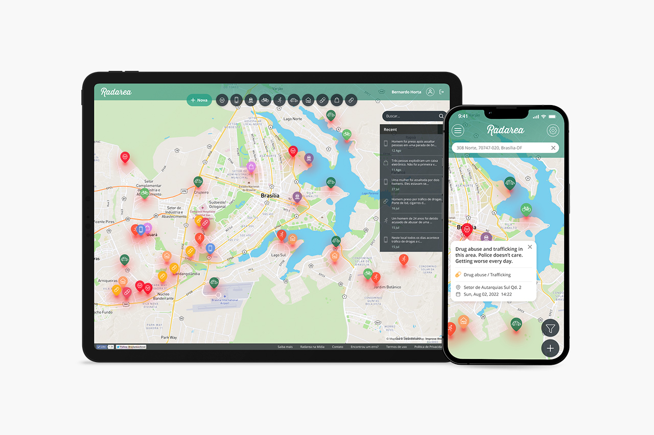Radarea - crime mapping and heatmap app